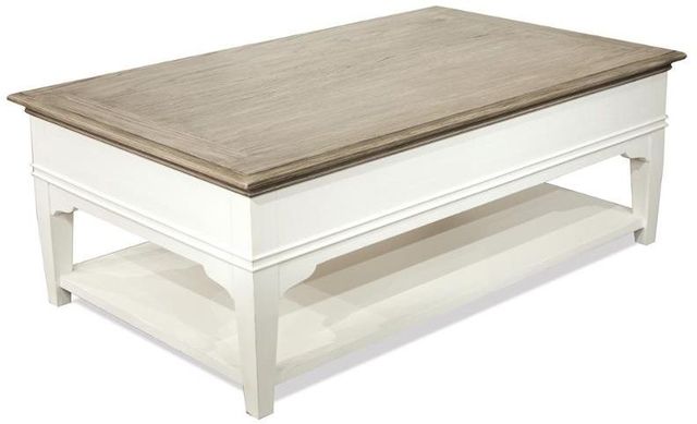 Riverside Furniture Myra Natural Leg Coffee Table with Paperwhite Base-3