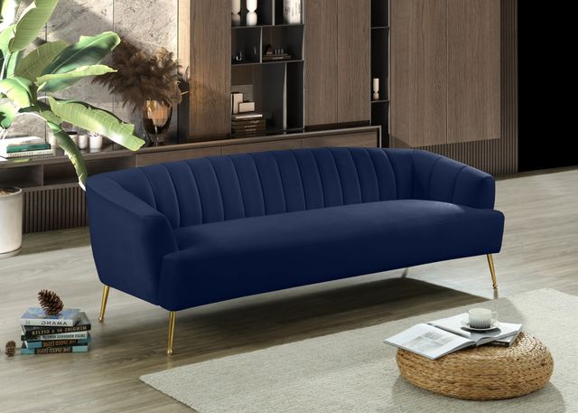 Meridian Furniture Tori Navy Velvet Sofa-1