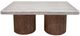 International Furniture Direct Sahara Cream Top Deluxe Cocktail Table with Caramel Brown Base-3