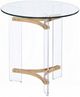 ACME Furniture Sosi Glass Top End Table with Gold Base-0