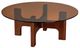 Moe's Home Collection Luke Amber Glass Top Coffee Table with Brown Base-0
