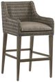 Tommy Bahama® Furniture Cypress Point Turner Smoke Gray Woven Bar Stool-0
