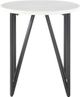 Elements International Cedric White End Table with Black Base-3