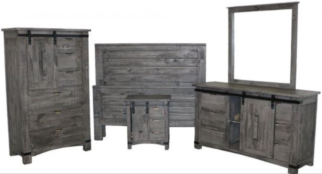 Million Dollar Rustic 4-Piece Gray Bedroom Storage Set-0