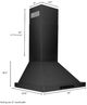 ZLINE 24" Black Stainless Steel Wall Mounted Range Hood-2