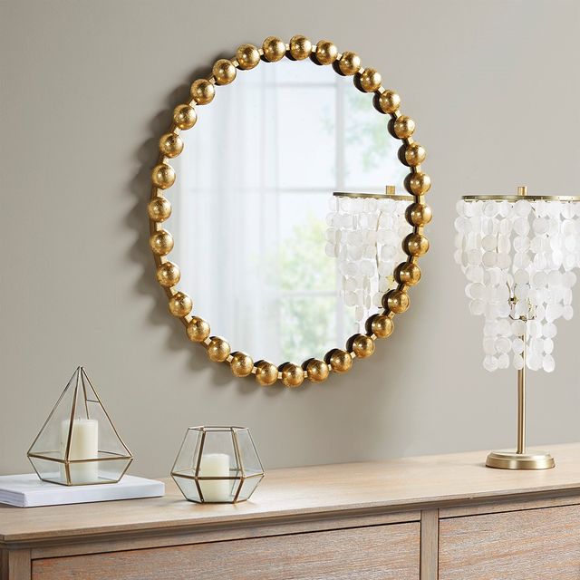 Olliix by Madison Park Signature Marlowe Gold Wall Decor Mirror-4