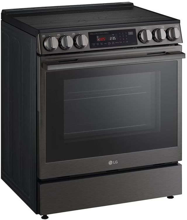 LG 30" PrintProof® Black Stainless Steel InstaView® Slide-In Electric Range with Air Fry-2