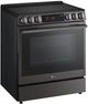 LG 30" PrintProof® Black Stainless Steel InstaView® Slide-In Electric Range with Air Fry-2