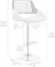 Armen Living Colby Black/Chrome Bar Stool-2