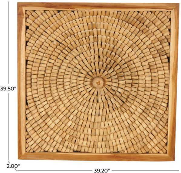 Deco Marche Brown Live Edge Tree Trunks Wall Decor-3