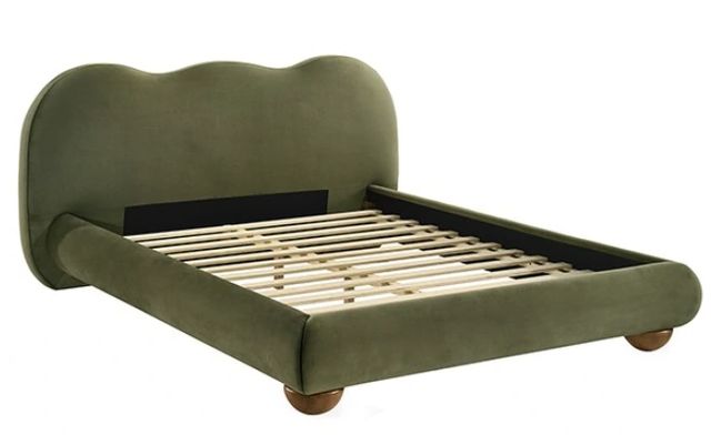Furniture of America® Finamore Olive Green Queen Panel Bed-1