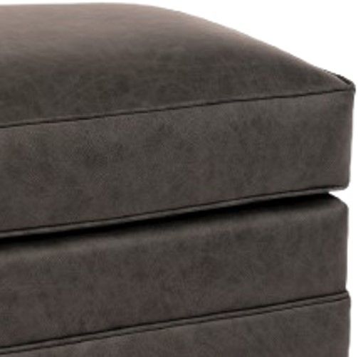 Smith Brothers Customizable 530 Leather Ottoman with Casters-2