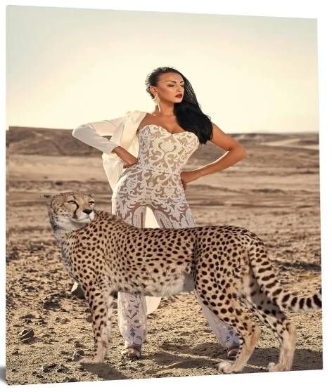 Classy Art Cheetah Girl Wall Art-1