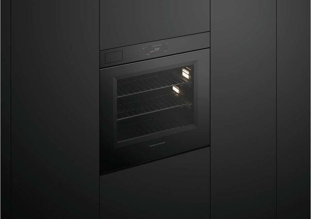 Fisher & Paykel Series 11 Minimalist 30" Black Glass Steam Assist Wall Oven with Self-Cleaning-4
