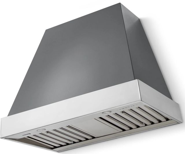 La Cornue CornuFé Euclid 36" Graphite Wall Mounted Range Hood with Polished Chrome Trim-0