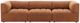 Dovetail Furniture Magda 3-Piece Terracotta Small Spaced Sofa Sectional-1