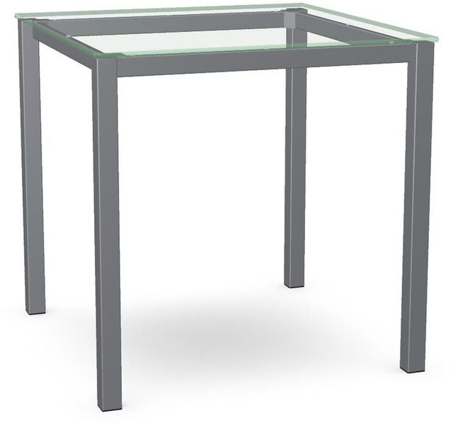 Amisco Customizable Carbon 36" Clear Glass Square Counter Height Table-0
