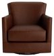 Bassett® Furniture Customizable New American Living Leather Thin Track Arm Swivel Chair-1