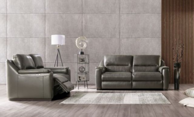 Furniture of America® Altamura Gray Power Reclining Sofa-1