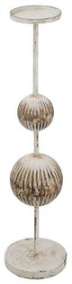 A & B Home White Iron Candle Holder with Spherical Accents-0