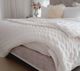 HiEnd Accents Ruched Rabbit White Double-Sided Throw Blanket-3