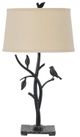 Cal® Lighting & Accessories Medora Iron/Light Tan Table Lamp-0