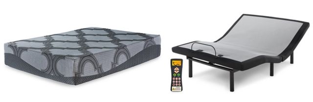 Sierra Sleep® by Ashley® 2-Piece 12" Hybrid and Better Adjustable Base California King Mattress Set-0
