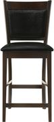 Coaster® Jaden 2-Piece Black/Espresso Upholstered Counter Stools-2