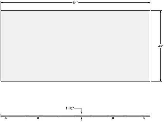 Amisco Customizable Ezra 84" Rectangular Dining Table with 1.5" Solid Ash Top-1