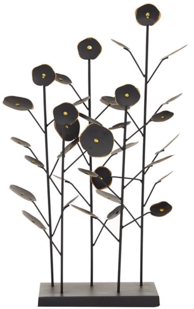Deco Marche Black 14” Leaf Sculpture-1