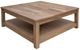 International Furniture Direct Natural Parota Cappuccino Brown Square Cocktail Table-0
