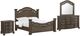 Elements International Brunswick 4-Piece Mahogany King Panel Bedroom Set-0