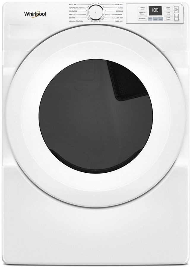 Whirlpool® 7.4 Cu. Ft. White Front Load Gas Dryer Quick Dry Cycle-0