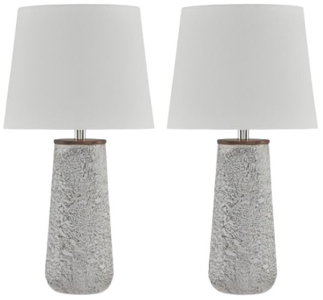 American Wholesale Furniture Chaston 2-Piece Antiqued White Table Lamp Set-1