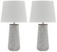 American Wholesale Furniture Chaston 2-Piece Antiqued White Table Lamp Set-1