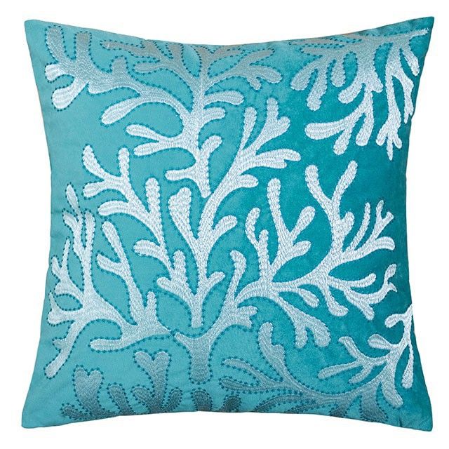 Furniture of America® June Teal Accent Pillow-0