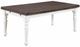 Emerald Home Mountain Retreat Dark Mocha Dining Table Antique White Base-0