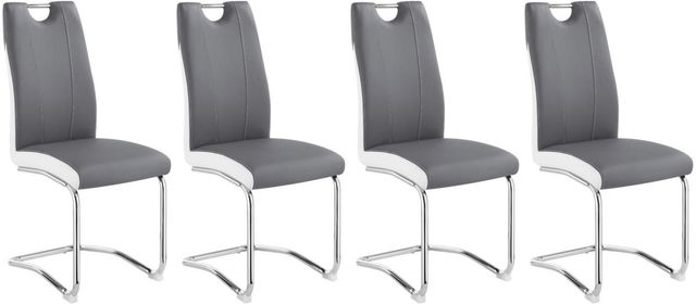 Coaster® Brooklyn 4-Piece Grey/White Upholstered Side Chairs-1