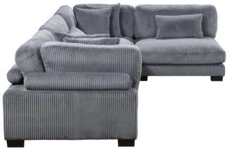 Mazin Furniture Traverse 4-Piece Gray Modular Sectional -2