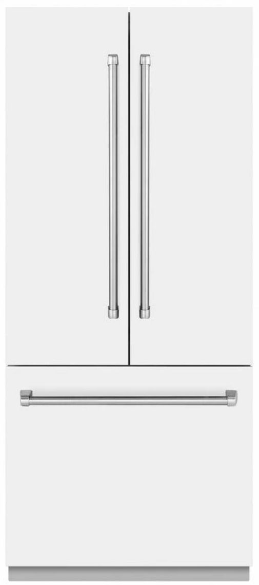 ZLINE 36" 19.6 Cu. Ft. White Matte Built In Bottom Freezer Refrigerator-0