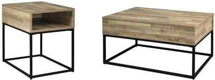 Signature Design by Ashley® Gerdanet 2-Piece Natural Living Room Tables Set-0