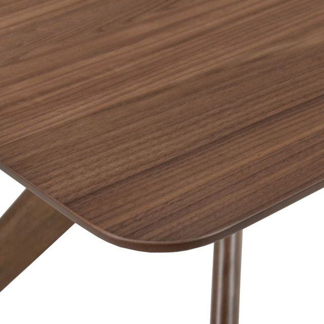 Elements International Razor Walnut Standard Height Rectangle Dining Table-3