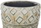 A & B Home 2-Piece Gray 10" Outdoor Footed Planter with Patterns Set-3