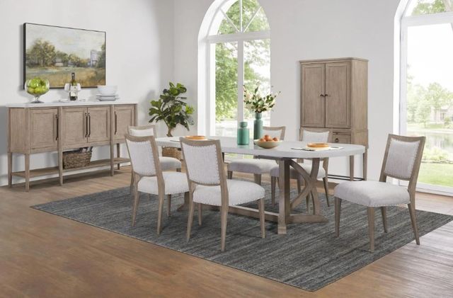 Bernards Citrus Heights Brown/Gray Upholstered Dining Side Chair-2
