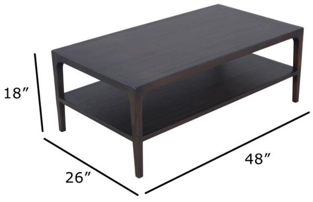 Nest Home Collections Morgan Java Rectangular Coffee Table -2