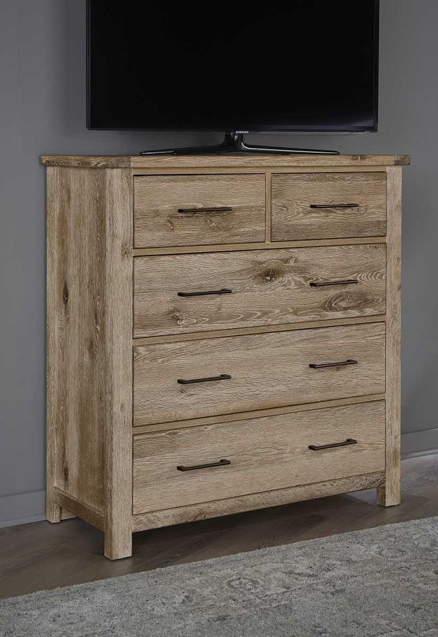 Vaughan-Bassett Dovetail Sun Bleached White Standing Dresser-1