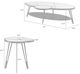 Armen Living Banks 2-Piece White Top Coffee Table Set with Black Base-2