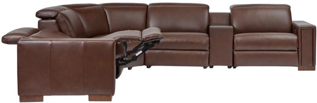 La-Z-Boy® Armitage Cognac Leather Power Reclining Sectional with Custom Layout Options-3