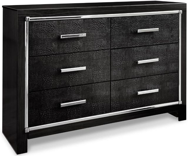 Signature Design by Ashley® Kaydell 6-Piece Black Queen Storage Panel Bed Set-2