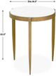 Uttermost® Ocilla Marble Top Accent Table with Antique Brass Base-2